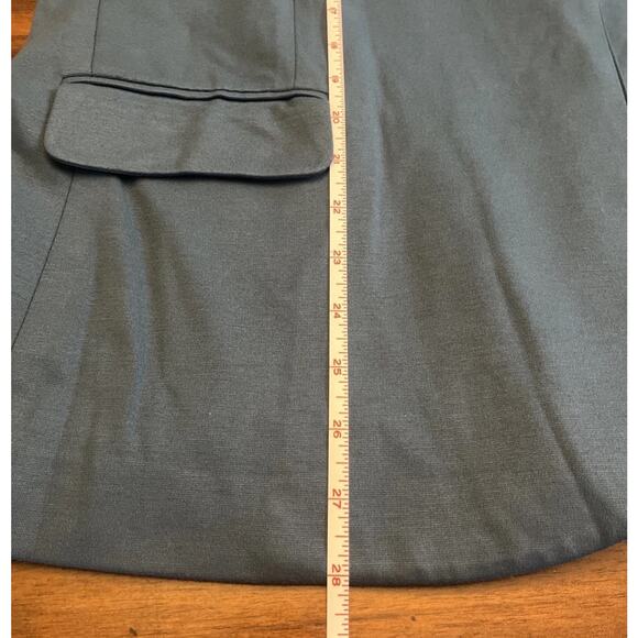 MARY CRAFTS Women's 1 Button Ponte Knit Blazer Blue/Teal Sz 22 Fall Office Teach - Picture 9 of 12
